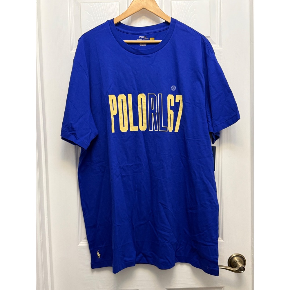 Polo Ralph Lauren T-Shirt Mens XLT Blue New Graphic POLORL67 Short Sleeve Tee